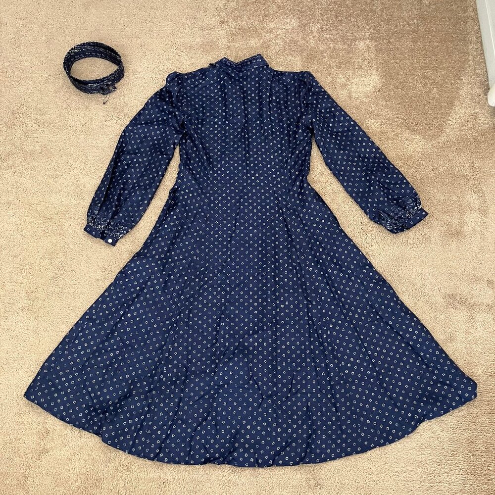 NWT Polor Ralph Lauren Mixed-Print Mulberry Silk Shirtdress - Picture 3 of 5